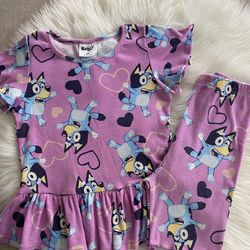 Bluey Shorts & T-shirt set for girls size 6
