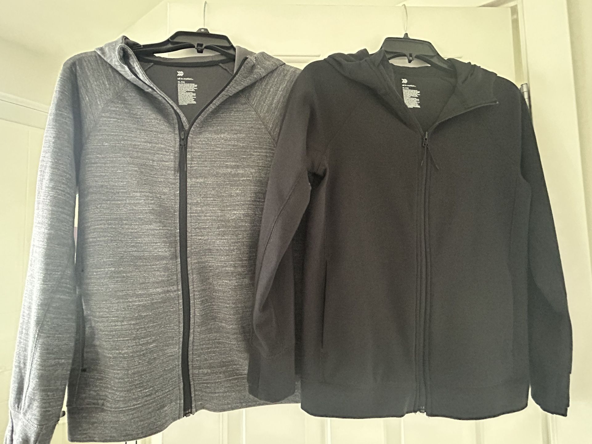 4 Zip Up Hoodies - Big kids Size XL/14 - Performance Material