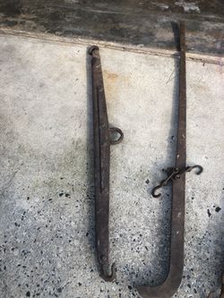 Vintage wood and metal Horse Harnesses