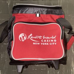 Renata World Casino Resorts NY Mini Rolling Cooler Food Drinks Bag Luggage Wine Liqueor 