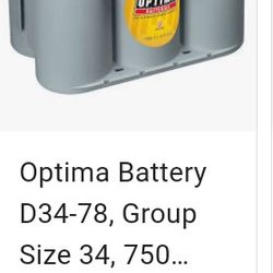 Optima D34-78 Car Battery