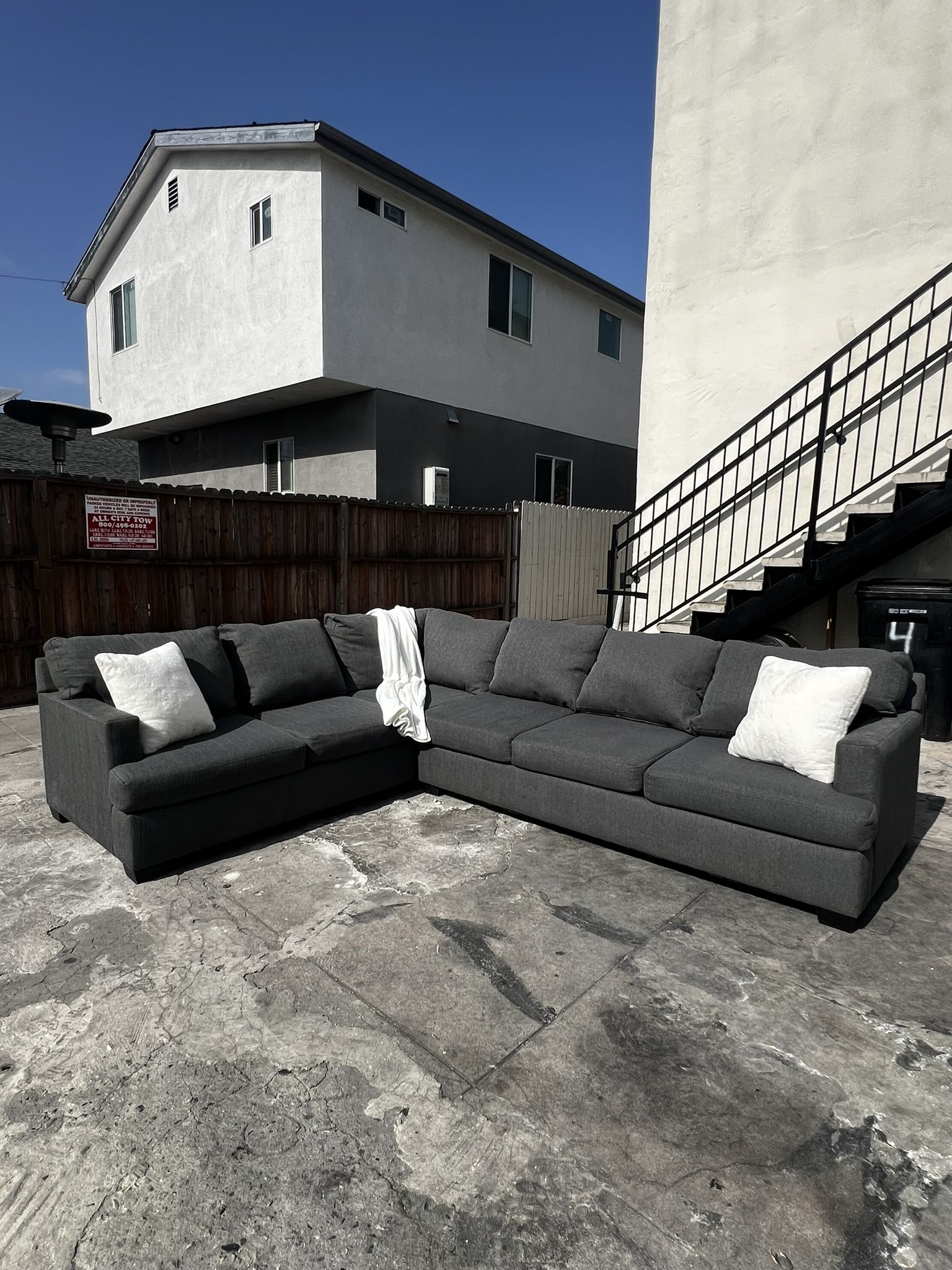 L-Shape Grey Sofa Sectional