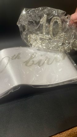 Tiara for 10th Birthday & Sash