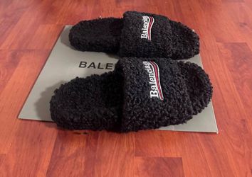 Balenciaga Furry Slide Slippers