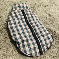 Brand New! Pink & Gray Checkered Dog Puffer Jacket by The Humane Society Of The United States! 