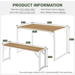 Dining Table With Benches 