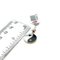 14kt Gold Ying Yang Pendant Onyx/ Mother Of Pearl 1.00grams 153497 20