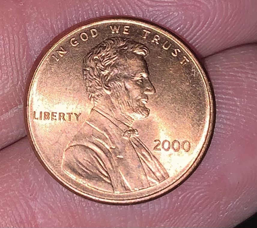 Year 2000 Mint Red Tone Penny ,