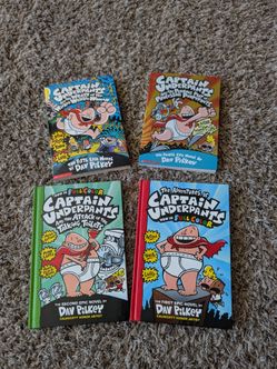 Captain Underpants Book Set of 4 by Dav Pilkey