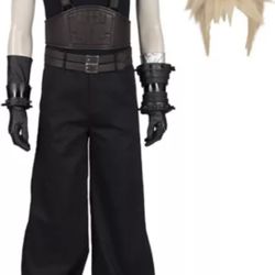 Men Cloud Strife Cosplay Shirt Pants Jacket Vest Gloves Wig Cloud Costume Suit Adult FF7 M Halloween Costume 