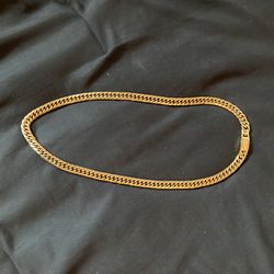 18 K Gold Necklace Mens (Gold Gods) “18kp” Gold Plated Cuban Link Chain