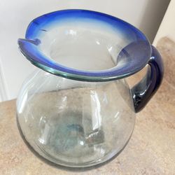 Handblown Glass Pitcher