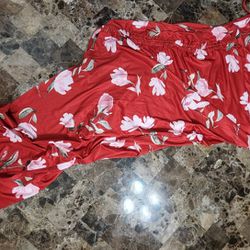 Red Floral Dress Sz Xl *New*