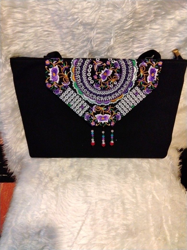 Embroidery Women Tote Bag 