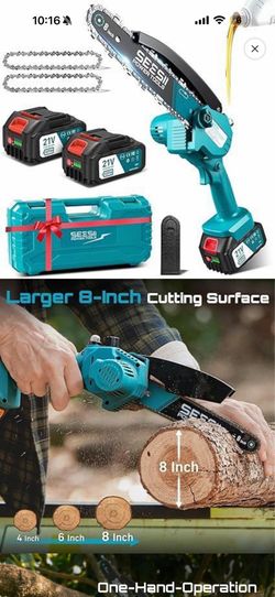 Seesii Mini Chainsaw 8-inch, Mini Chainsaw Cordless Tool
