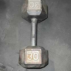 One 30 Pounds Dumbbell 