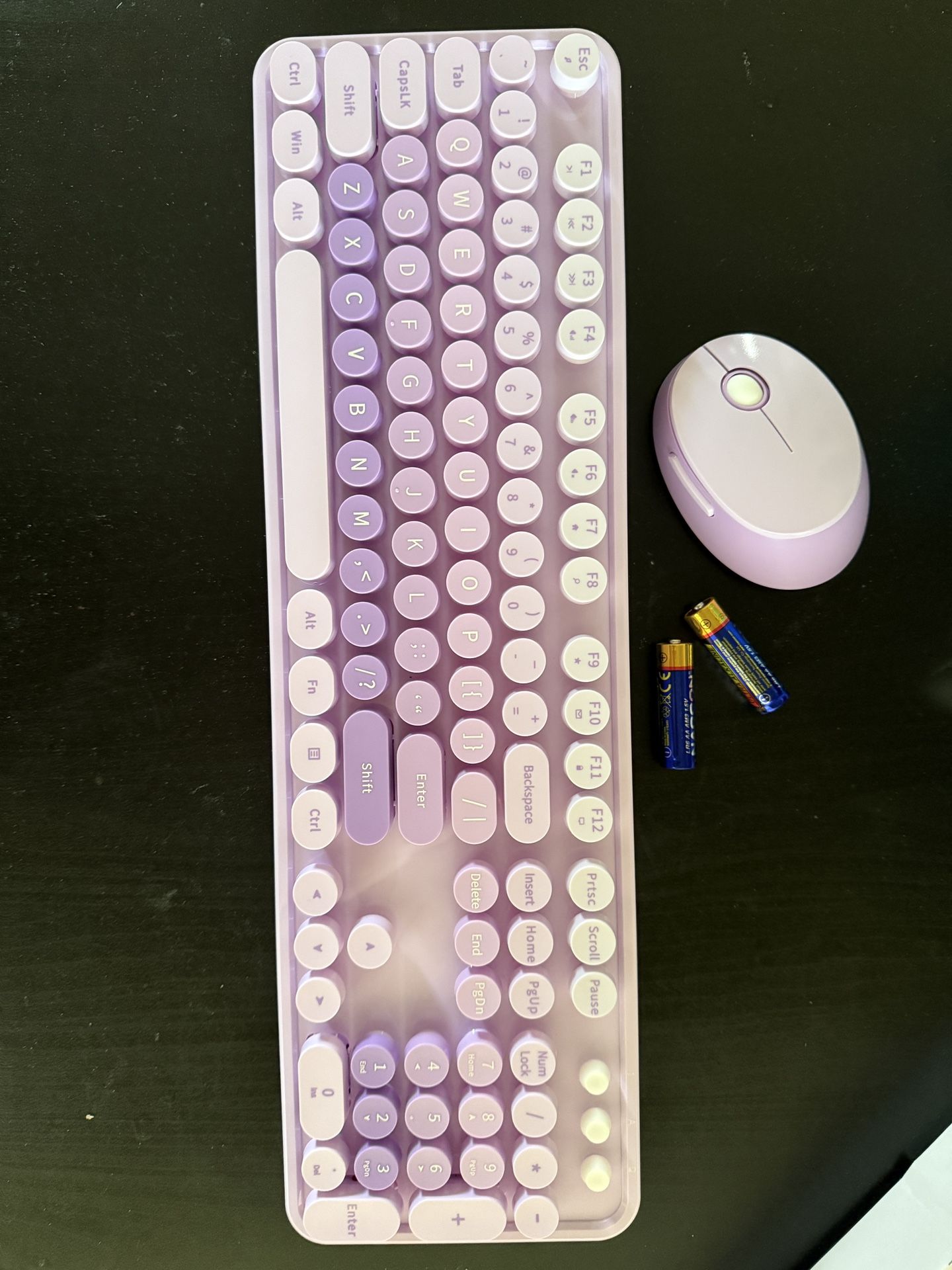 Purple Wireless Keyboard And Mouse