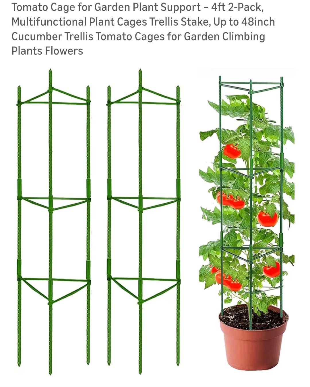 Tomato Plant Cage, 4ft, 4 Cages