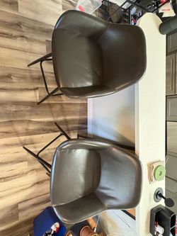 Leather bar stools