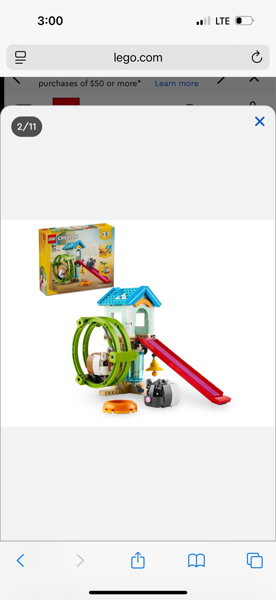 Creator 3in1 LEGO Hamster Wheel