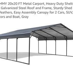 20x20 FT Metal Carport 