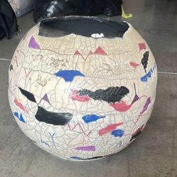 Large Spherical Ceramic Pot/ Vase 