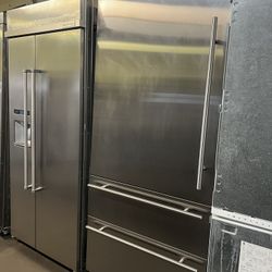 Viking 36”Wide 7Series Built In Stainless Steel Bottom Freezer Refrigerator 