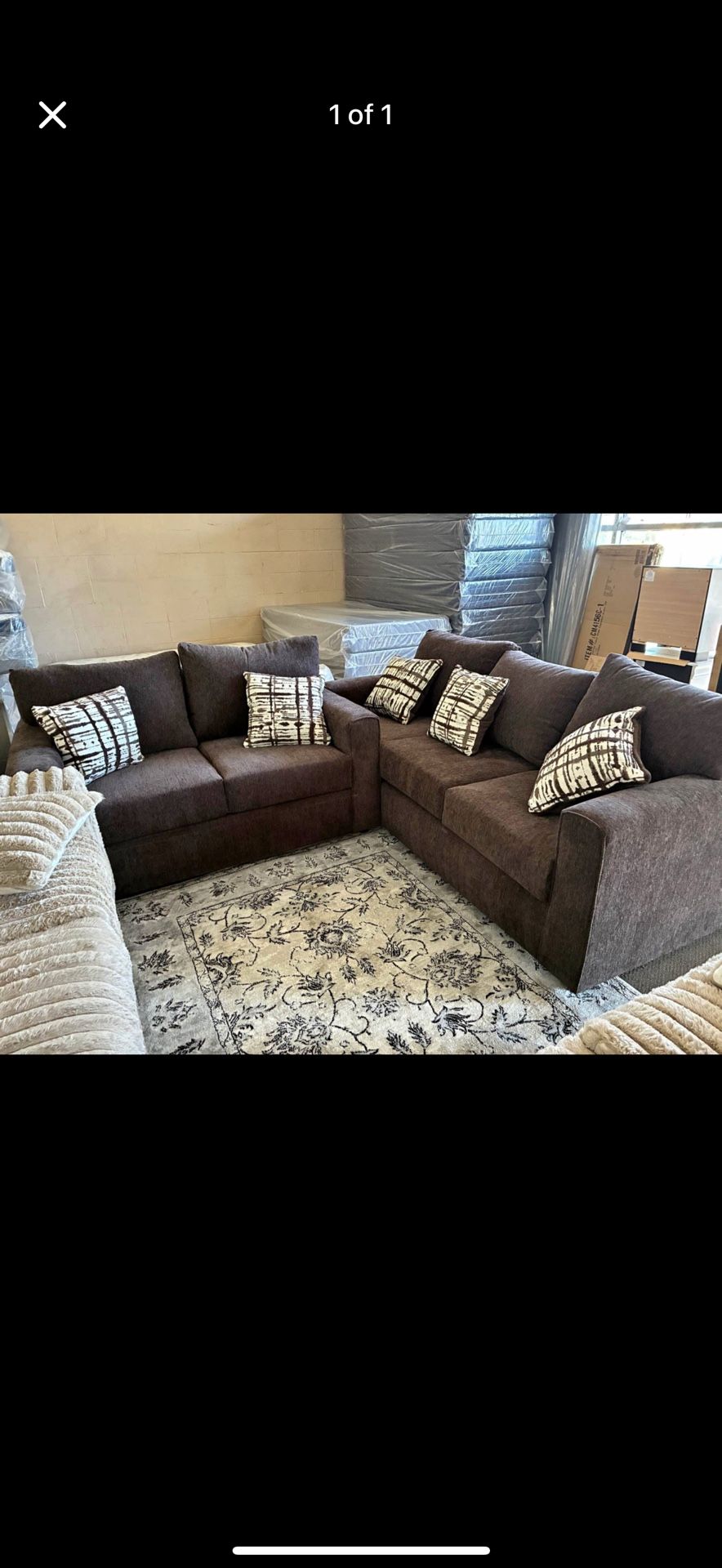 NEW BROWN SOFA & LOVESEAT / NUEVOS SOFAS COLOR CAFE 