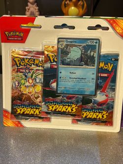 Pokemon Surging Sparks 3 Pack Blisters Quagsire