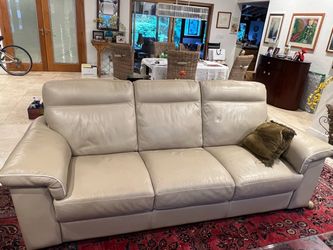 Natutzi leather sofa and sidebar credenza practically new