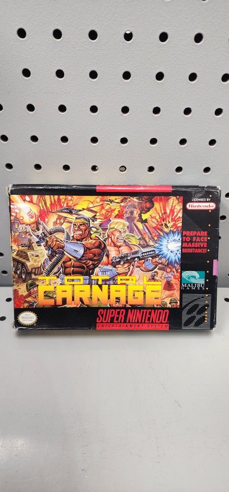 Total Carnage Complete In Box For Super Nintendo