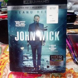 JOHN WICK 4K WITH SLIP COVER  JOHN WICK CHAPTER 2     4K WITH SLIP COVER.   JOHN WICK CHAPTER 3.   4K. WITH SLIP COVER  GOOD CONDITION PRICE $40.00