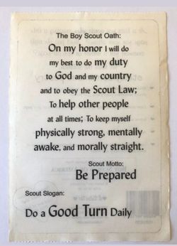Boy Scouts Scout motto saying scrapbooking sticker cub tiger