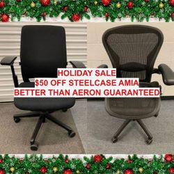 HOLIDAY SALE Steelcase Amia GUARANTEED to be better than the Herman Miller Aeron Office Chair