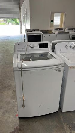 LG Top Load Washer – Direct Drive, Glass Lid (White)