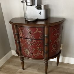 Butler Red Hand Painted Console Cabinet, Dining Server farmhouse credenza, sideboard, buffet 
