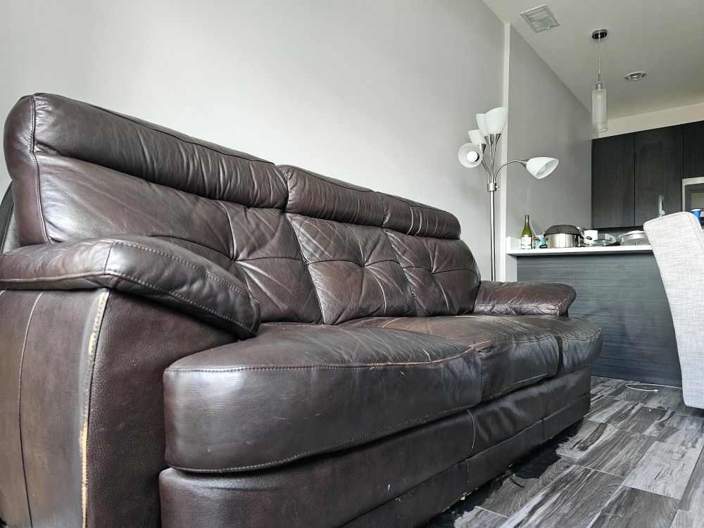 Leather 3 Seater Sofa