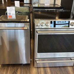 GE Café Electric Stove + Dishwasher Bundle Sale
