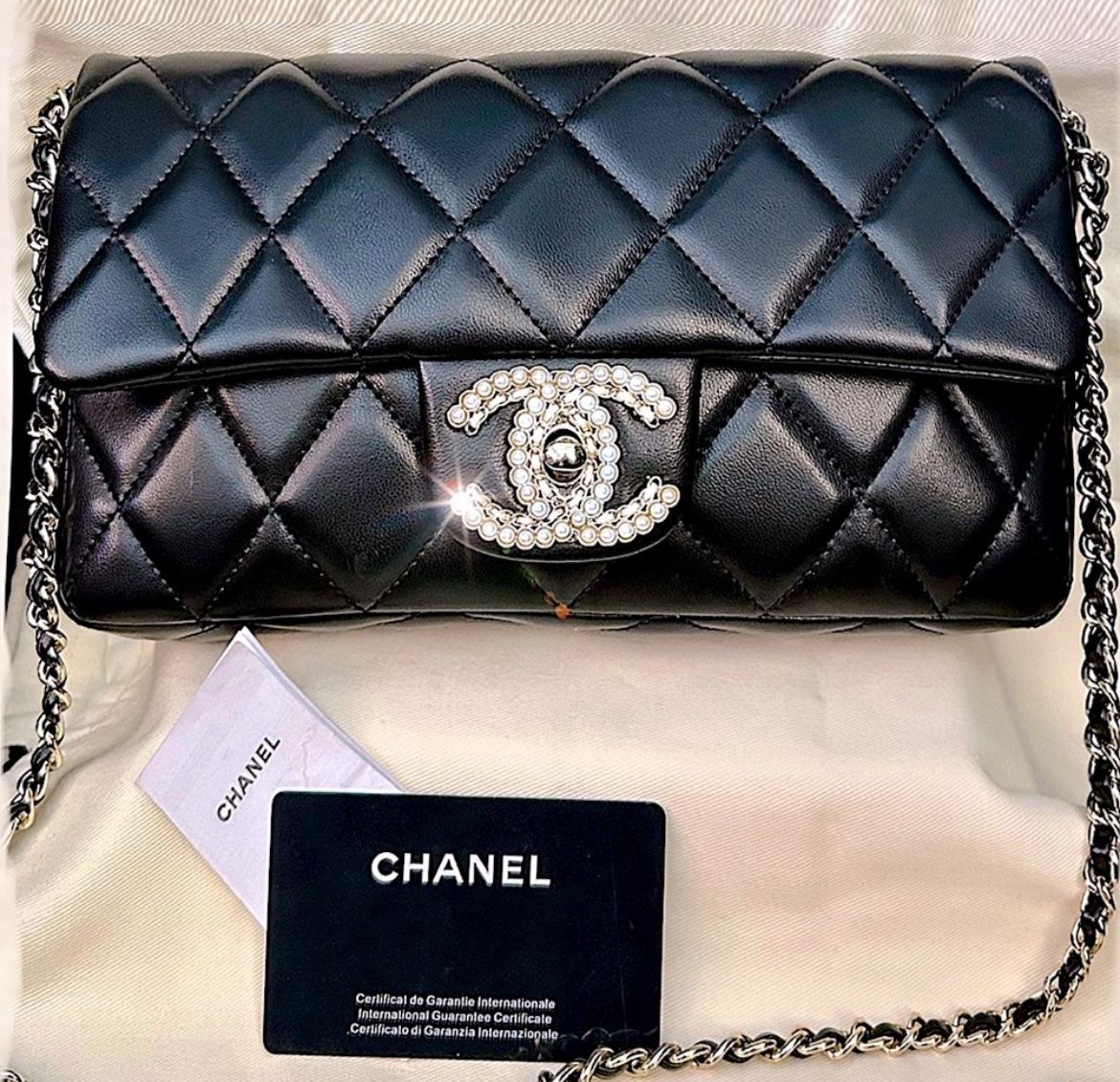 Chanel Quilted Flap Clutch Bag