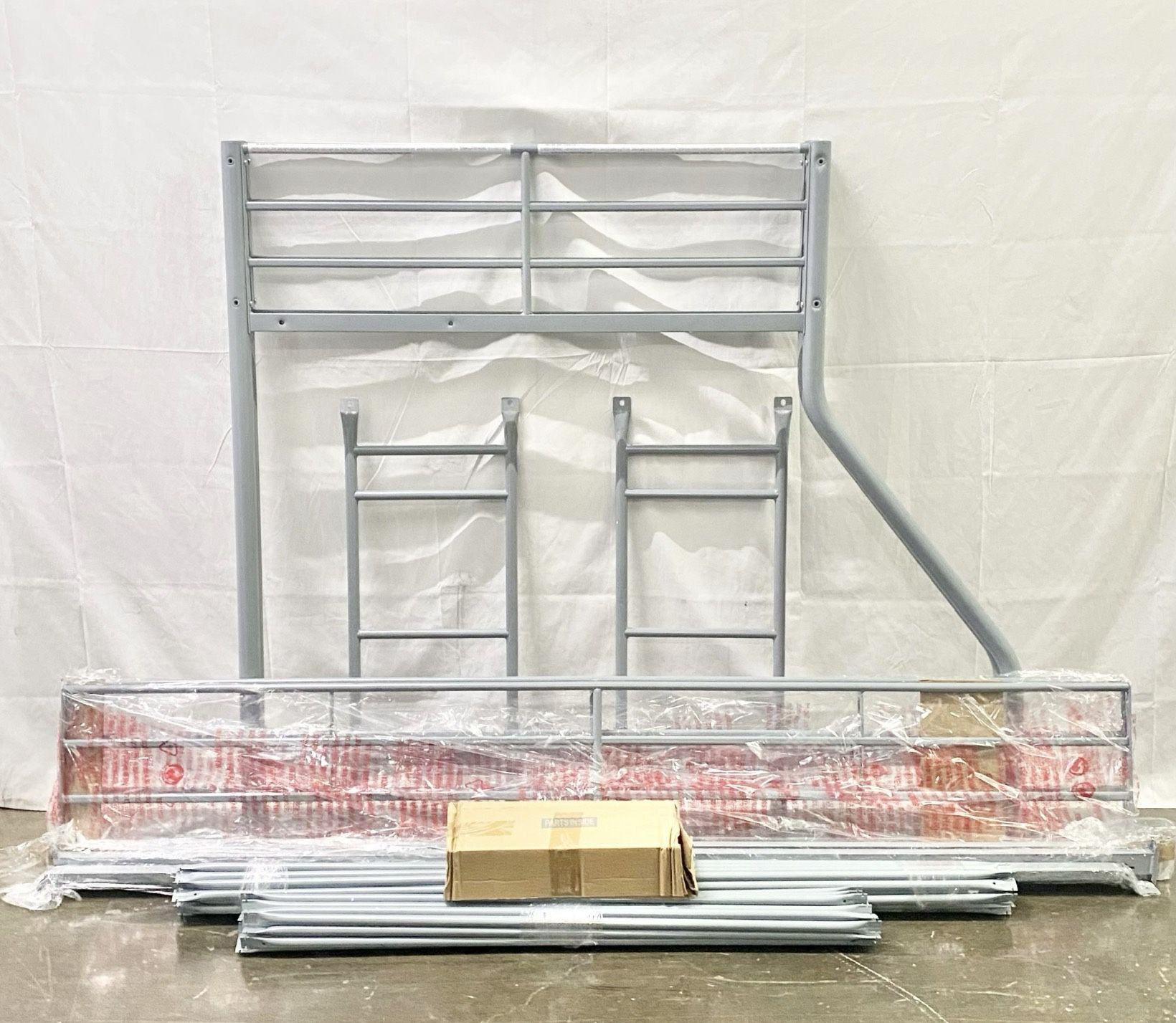 Twin over Full Low Profile Metal Bunk Bed, bunkbed, bed frame , Silver *Free Delivery & Assembly*