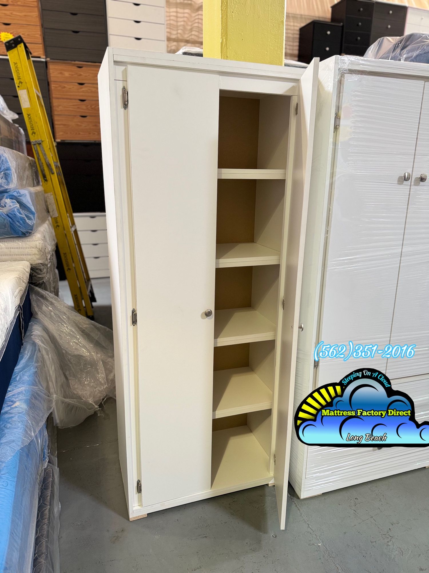 White Closet With Shelves Dresser Blanco New