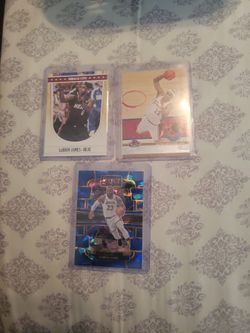 Lebron James in all 3 nba teams jersey basketball card lot
