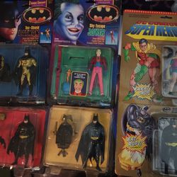 1989 Dark Knight DC Action Figures Collectors Item - Batman Joker Robin