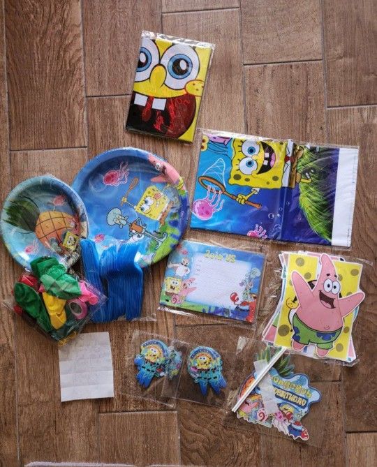 SpongeBob Party Supplies Kit ( 1 Kit Left)