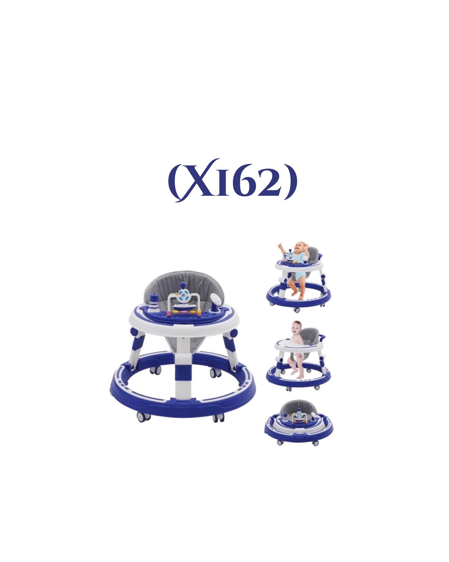 Baby Walker Kids Sit-to-Stand Walker Activity Center with Entertainment Table Multifunctional Educational Push Toy for Boys Girls 6 Months+(X162)