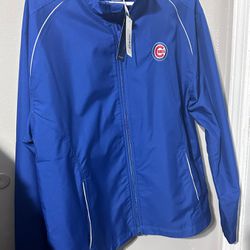 Cutter & Buck CHICAGO CUBS Windbreaker Jacket Full Zip Large MLB CB WeatherTec