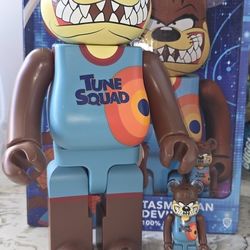 Space Jam New Legacy Tasmanian Devil 100% & 400% Bearbrick Set by Medicom Toy