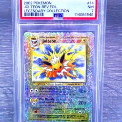Pokemon Jolteon 2002 Reverse Holo Legendary Collection Graded PSA