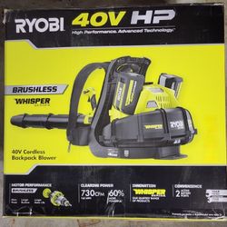 RYOBI 40V Backpack Blower -- Tool Only