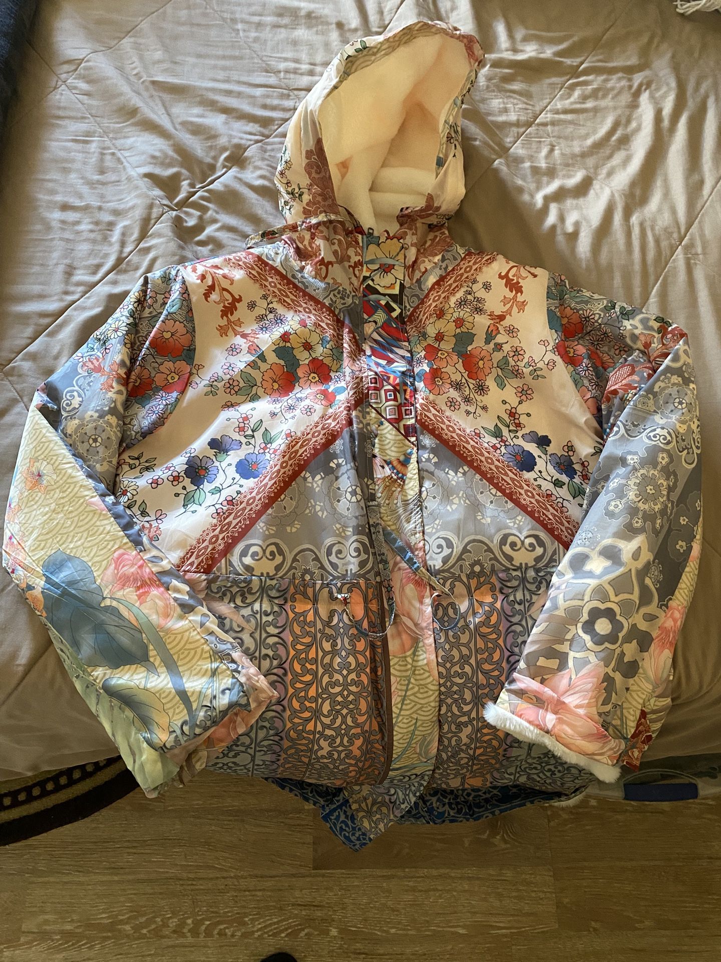 Johnny Was Sherpa Jacket Size Large $200